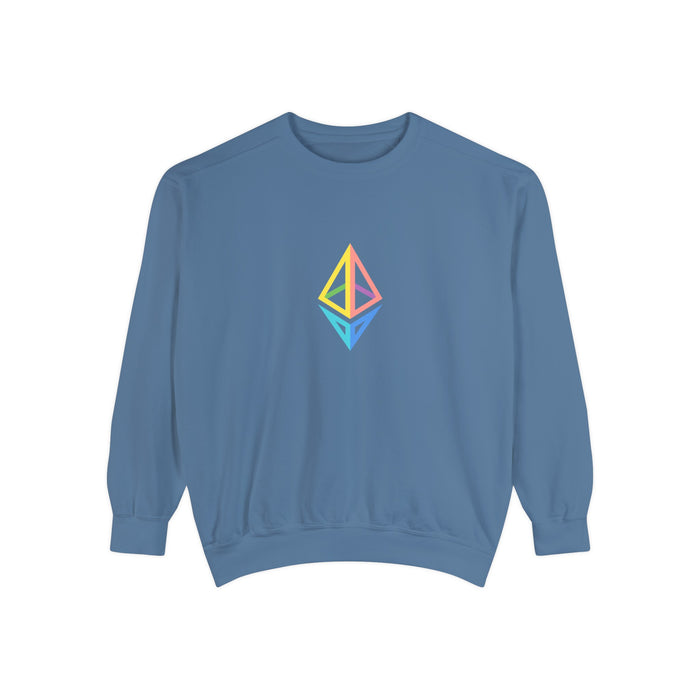 Ethereum Men's Garment-Dyed Sweatshirt