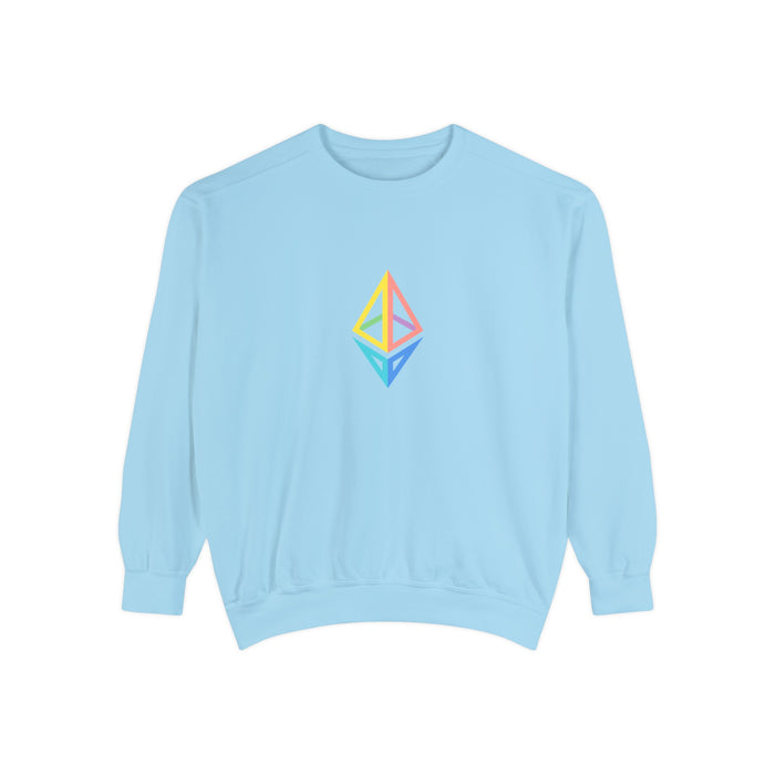 Ethereum Men's Garment-Dyed Sweatshirt