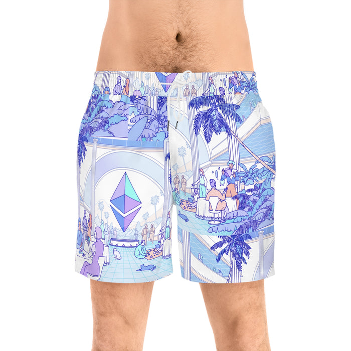 Ethereum Men's Mid-Length Swim Shorts