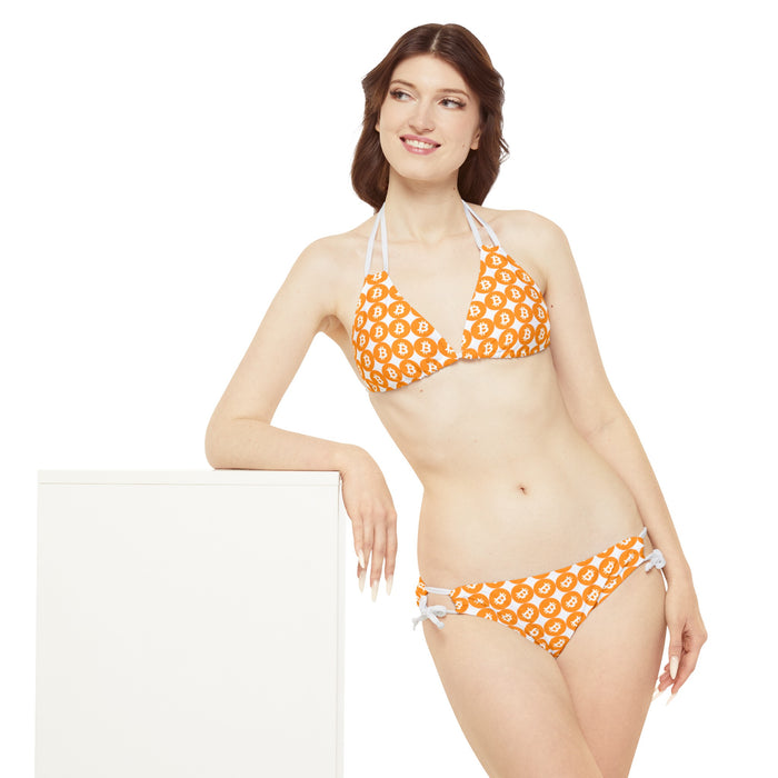 Bitcoin Women's Strappy Bikini Set